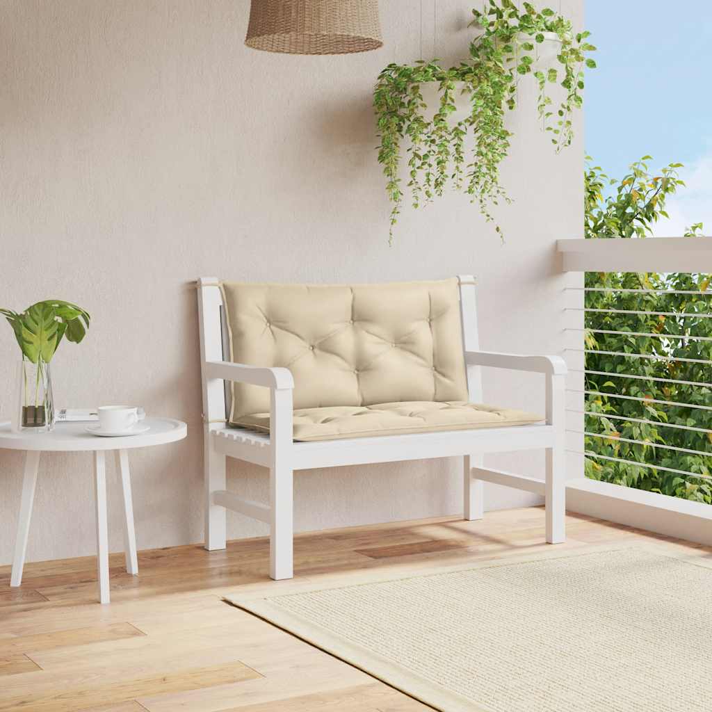 vidaXL Gartenbank-Auflage Beige 100x(50+50)x7 cm Oxford-Gewebe