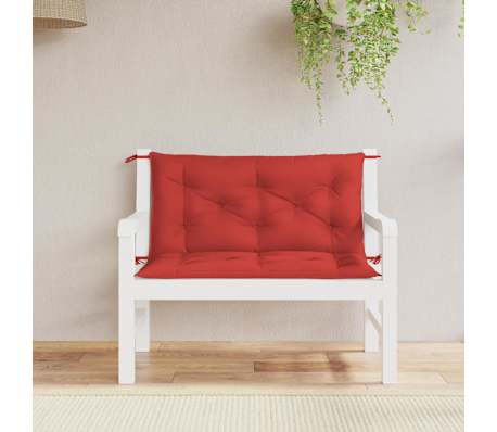 vidaXL Gartenbank-Auflage Rot 100x(50+50)x7 cm Oxford-Gewebe