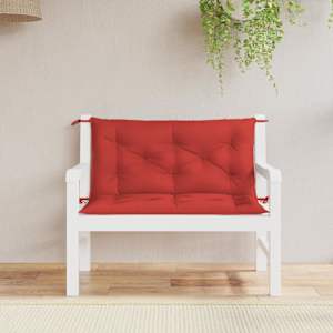 Poduška na zahradní lavici červená 100 x (50+50) x 7 cm oxford - obrázek 3