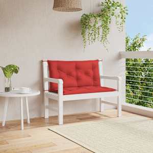 Blazina za vrtno klop rdeča 100x(50+50)x7 cm oxford tkanina