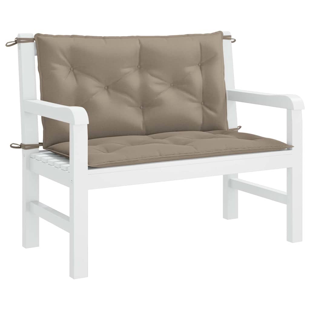 vidaXL Tuinbankkussen 100x(50+50)x7 cm oxford stof taupe afbeelding