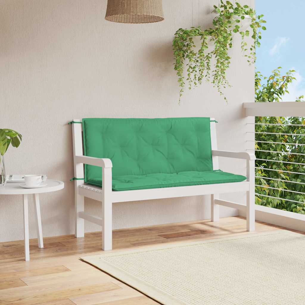 vidaXL Gartenbank-Auflage Grün 120x(50+50)x7 cm Oxford-Gewebe