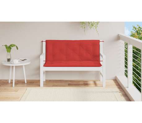 vidaXL Gartenbank-Auflage Rot 120x(50+50)x7 cm Oxford-Gewebe