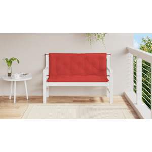 vidaXL Gartenbank-Auflage Rot 120x(50+50)x7 cm Oxford-Gewebe
