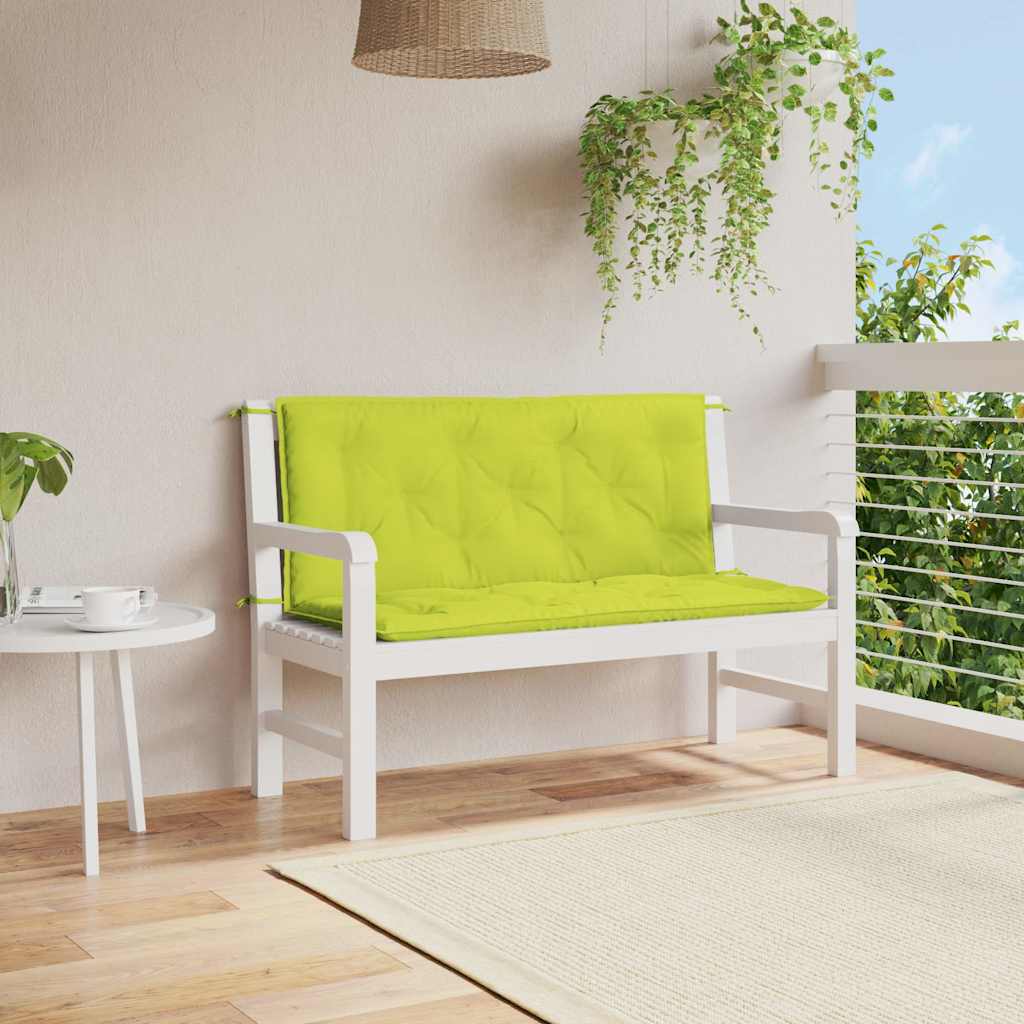 vidaXL Pernă bancă grădină, verde aprins 120x(50+50)x7cm textil oxford