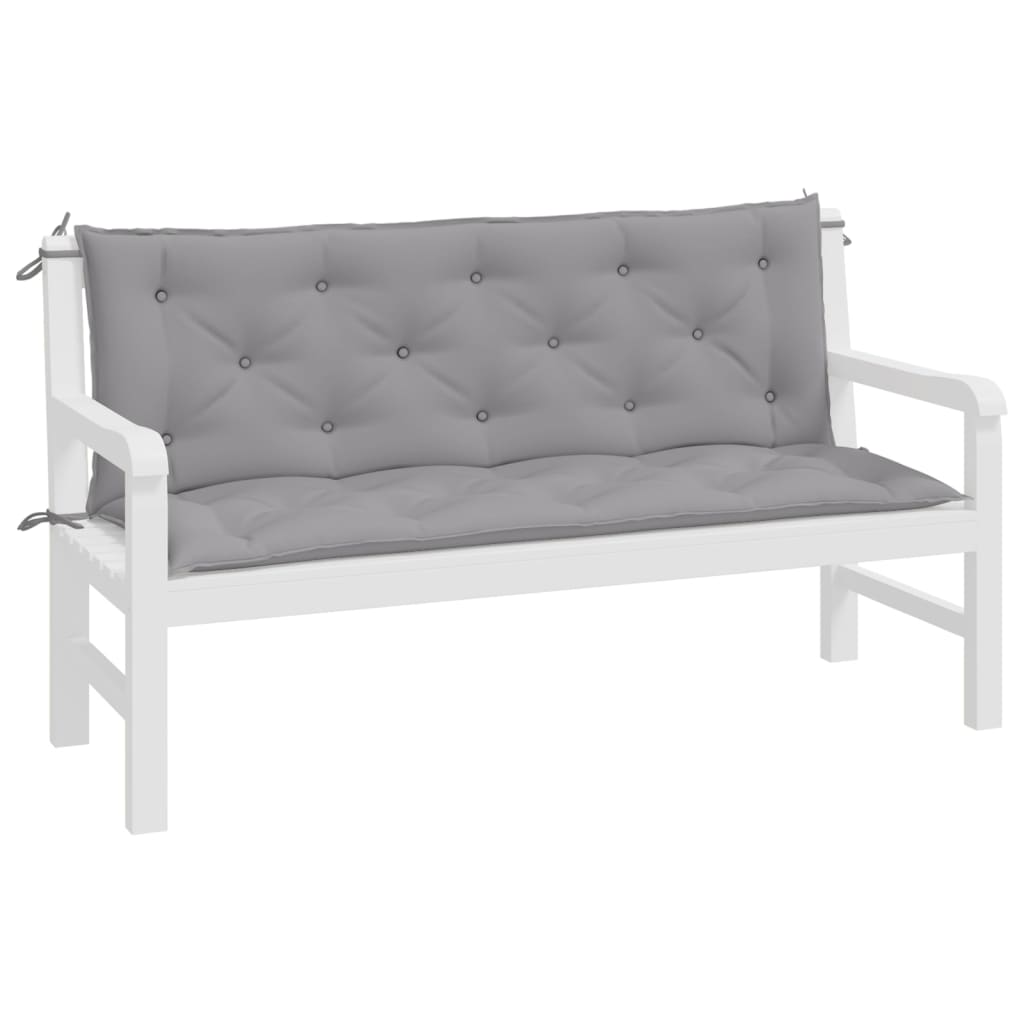 vidaXL Garden Bench Cushion Grey 150x(50+50)x7cm Oxford Fabric