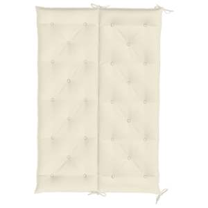 Poduška na zahradní lavici krémově bílá 150x(50+50)x7 cm oxford - obrázek 6