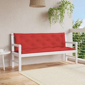 Blazina za vrtno klop rdeča 150x(50+50)x7 cm oxford tkanina
