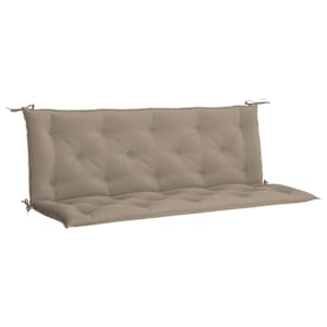 Poduška na zahradní lavici taupe 150x(50+50)x7 cm látka oxford - obrázek 2