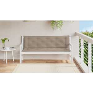 Poduška na zahradní lavici taupe 150x(50+50)x7 cm látka oxford - obrázek 3