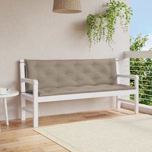 Poduška na zahradní lavici taupe 150x(50+50)x7 cm látka oxford - obrázek 1