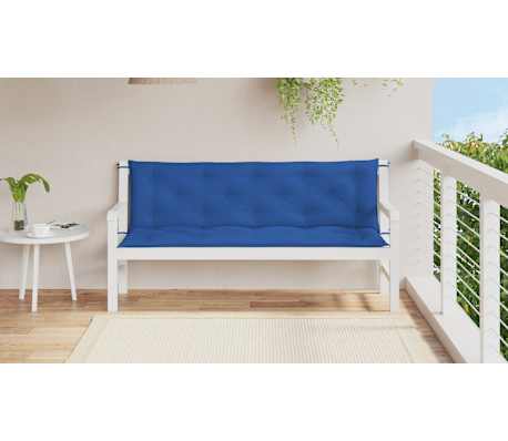 vidaXL Μαξιλάρι Πάγκου Κήπου Μπλε 150x(50+50)x7 εκ. Ύφασμα Oxford