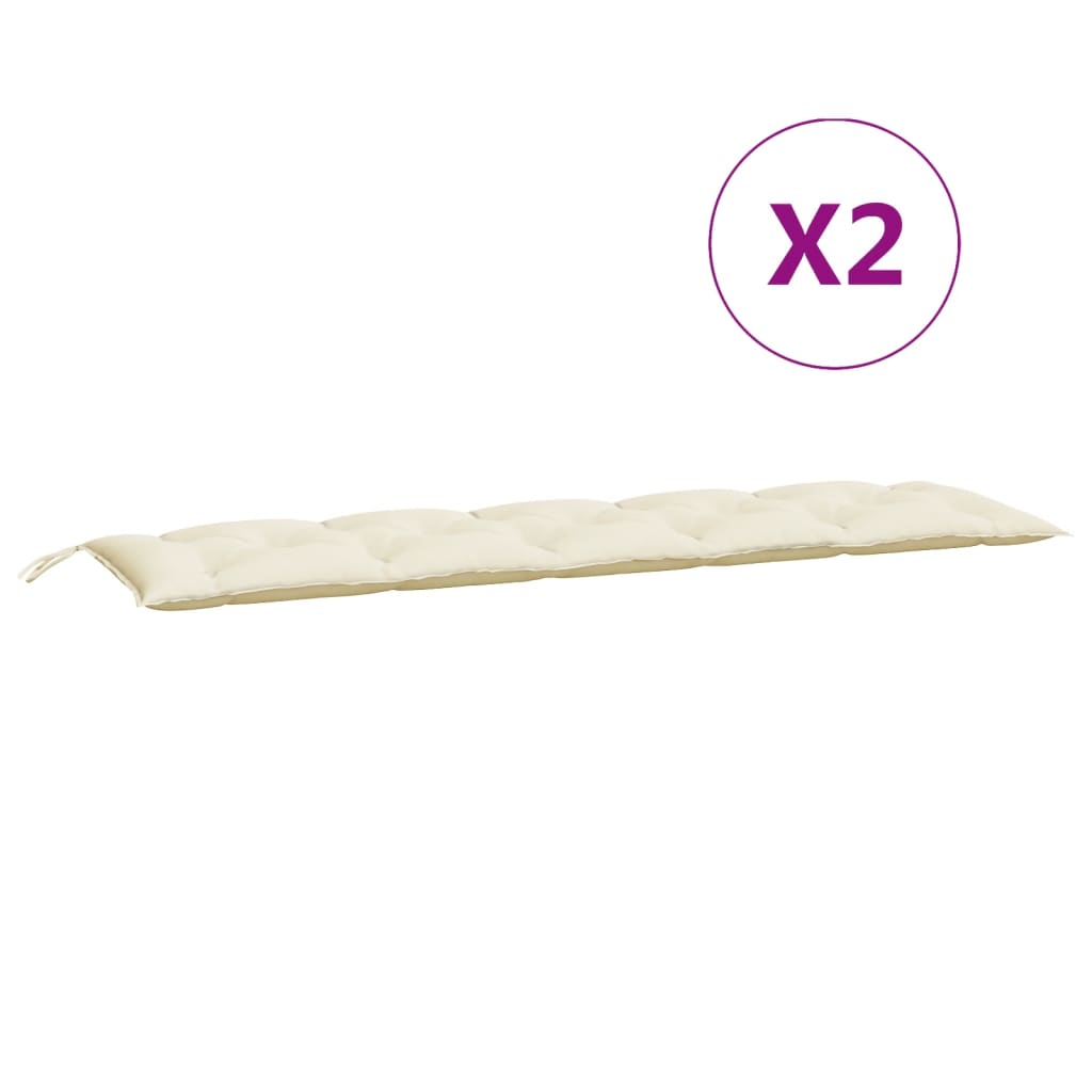 vidaXL Pernă pentru balansoar, alb crem, 180 cm, material textil