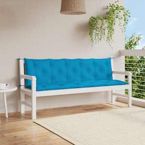 Blazina za vrtno klop modra 180x(50+50)x7 cm oxford tkanina