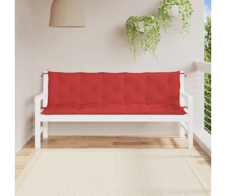 vidaXL Cuscino per Panca Rosso 180x(50+50)x7 cm in Tessuto Oxford