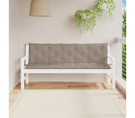 vidaXL Gartenbank-Auflage Taupe 180x(50+50)x7 cm Oxford-Gewebe