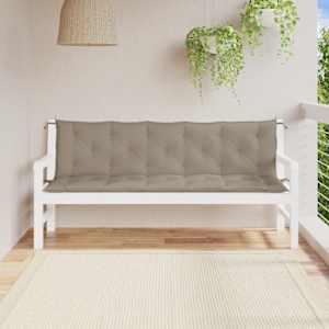 Poduška na zahradní lavici taupe 180x(50+50)x7 cm látka oxford - obrázek 3