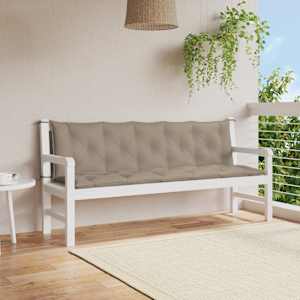 Poduška na zahradní lavici taupe 180x(50+50)x7 cm látka oxford - obrázek 1
