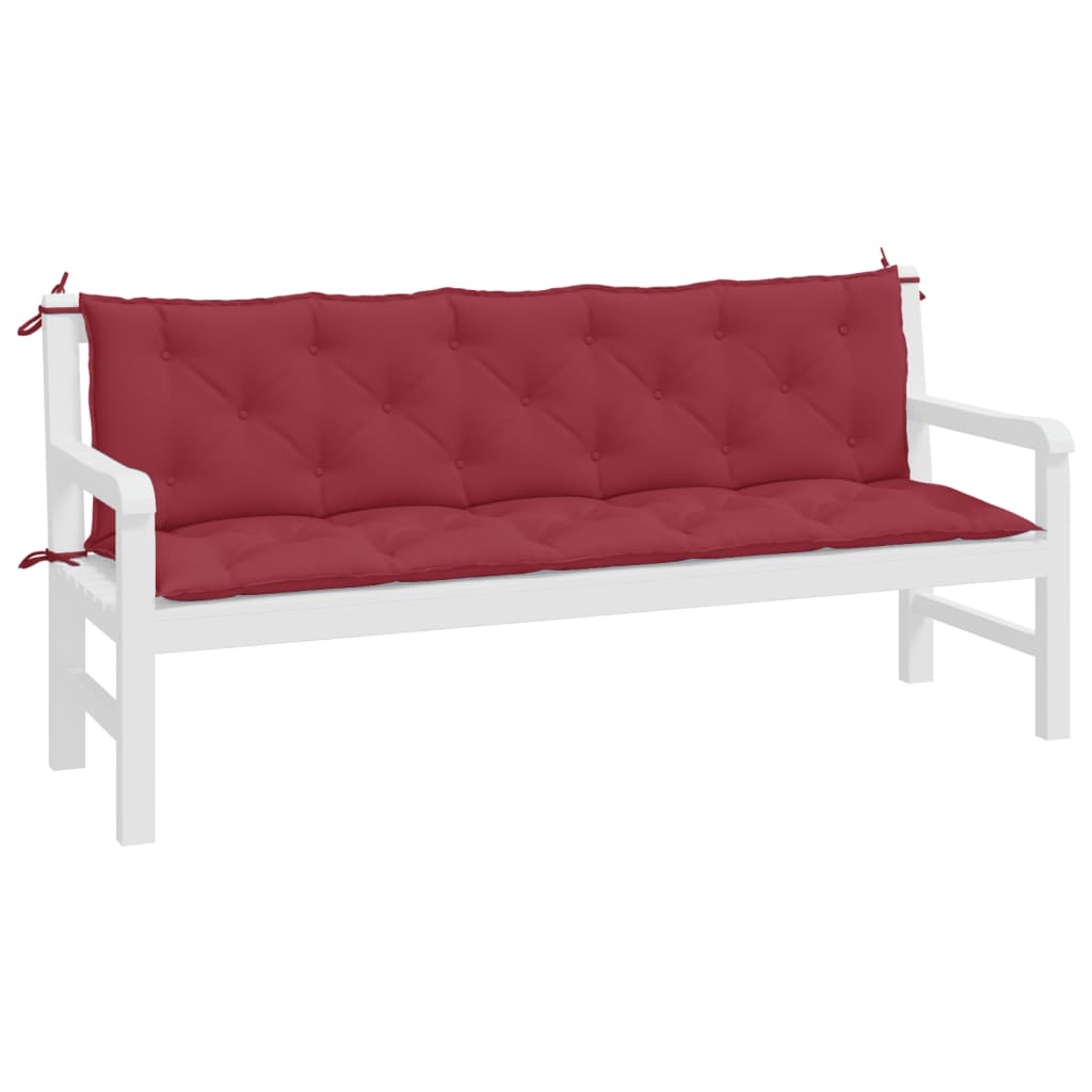 vidaXL Coussin de banc de jardin rouge bordeaux tissu oxford