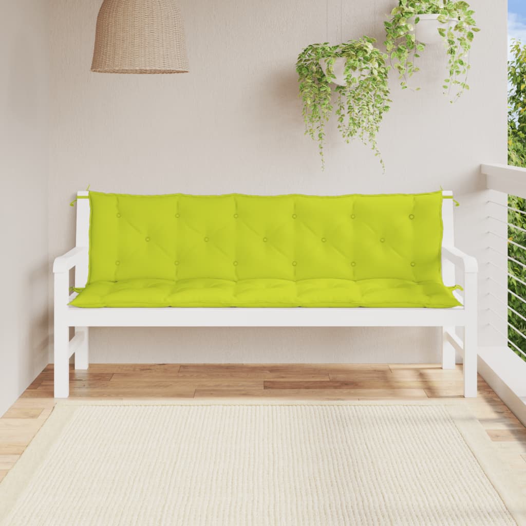 vidaXL Coussin de banc de jardin vert vif 180x(50+50)x7cm tissu oxford