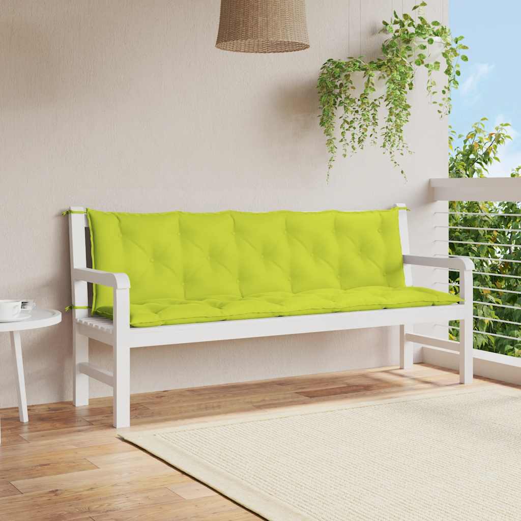vidaXL Pernă bancă grădină, verde aprins 180x(50+50)x7cm textil oxford