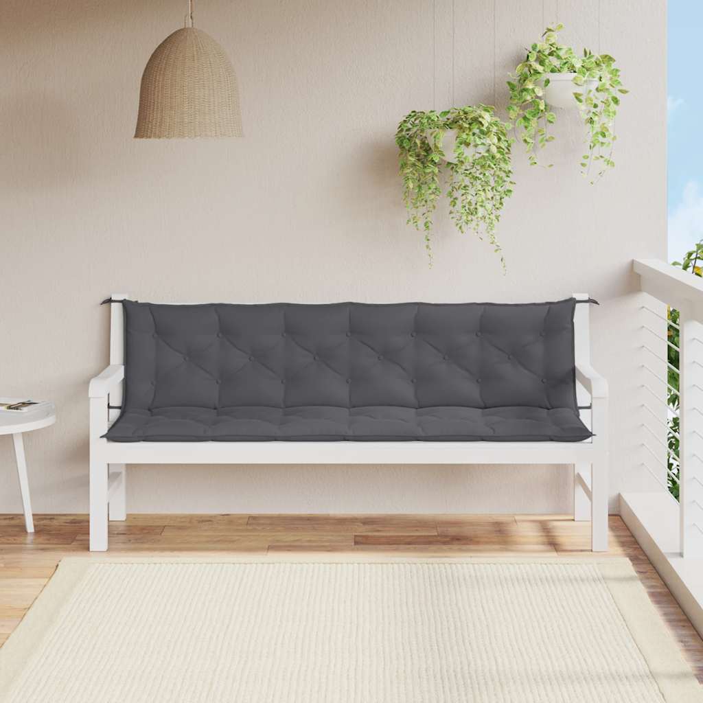 vidaXL Pernă bancă de grădină antracit 200x(50+50)x7 cm textil oxford