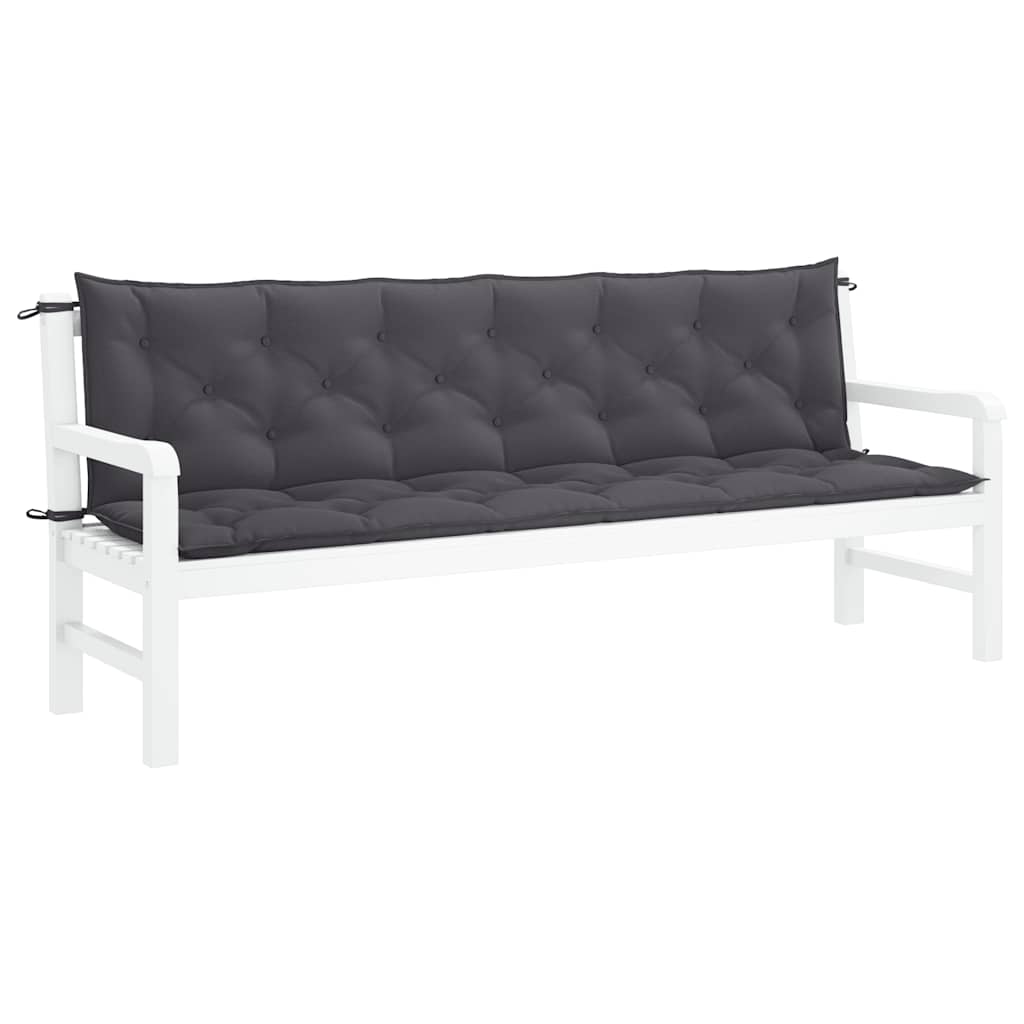 vidaXL Pernă bancă de grădină antracit 200x(50+50)x7 cm textil oxford