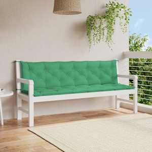Blazina za vrtno klop zelena 200x(50+50)x7 cm oxford tkanina