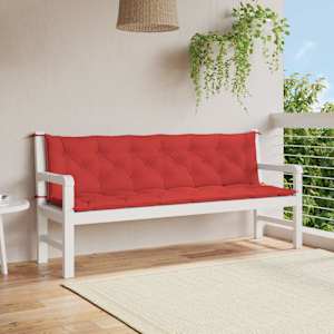 Blazina za vrtno klop rdeča 200x(50+50)x7 cm oxford tkanina