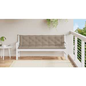 Poduška na zahradní lavici taupe 200x(50+50)x7 cm látka oxford - obrázek 3