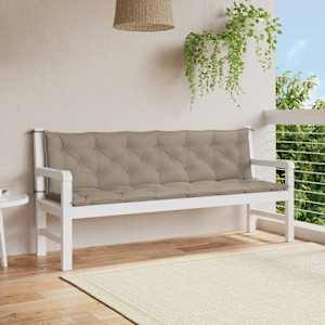 Poduška na zahradní lavici taupe 200x(50+50)x7 cm látka oxford - obrázek 1