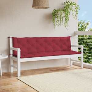 Blazina za vrtno klop vinsko 200x(50+50)x7 cm oxford tkanina