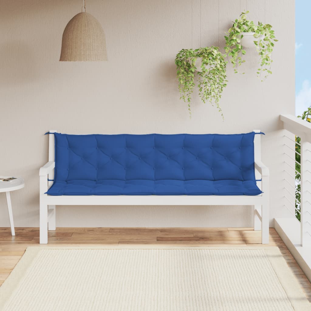 vidaXL Cuscino per Panca Blu 200x(50+50)x7 cm in Tessuto Oxford