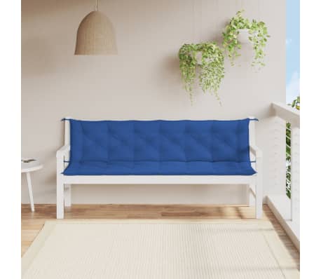 vidaXL Cuscino per Panca Blu 200x(50+50)x7 cm in Tessuto Oxford