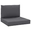 vidaXL euroaluse istmepadjad 2 tk, antratsiithall, oxford-kangas