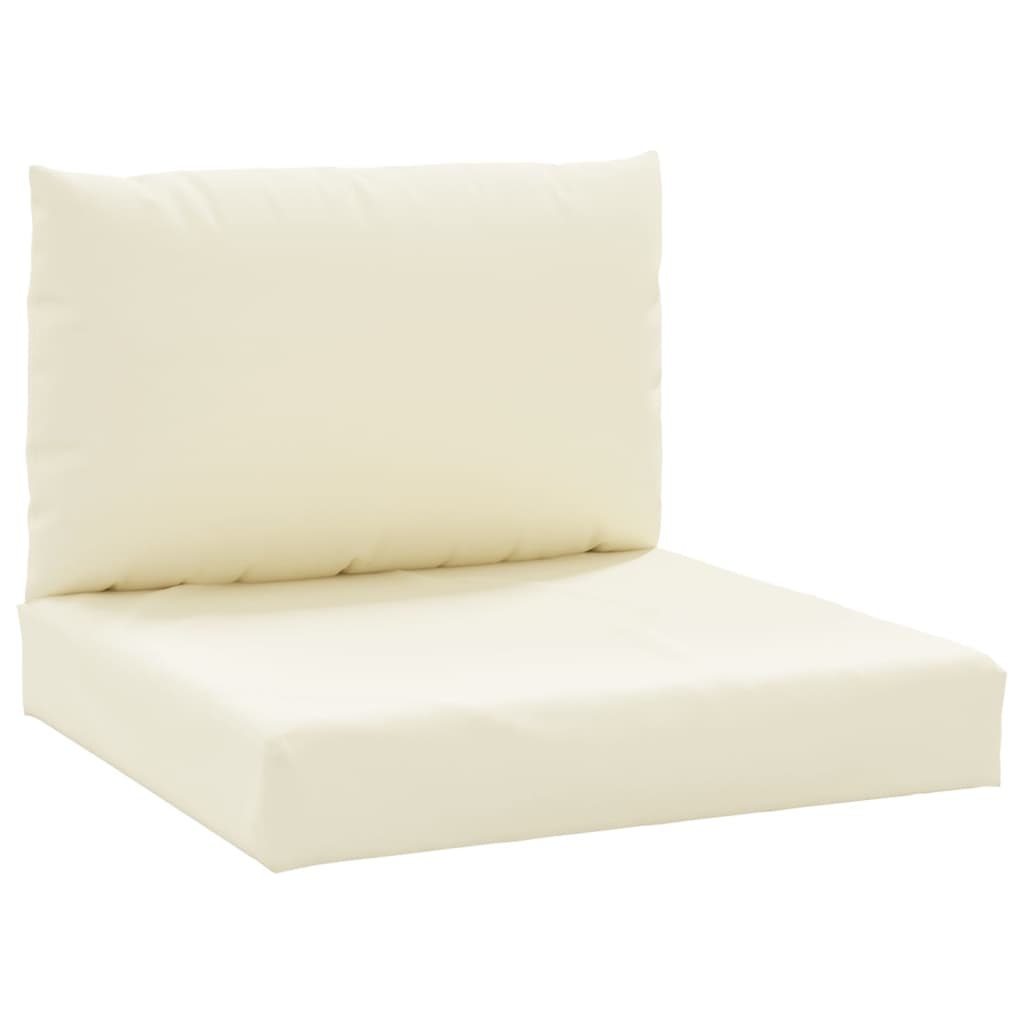 

vidaXL Pallet Sofa Cushions 2 pcs Cream White Fabric