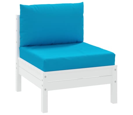 vidaXL パレットクッション 2点 ライトブルー オックスフォードファブリック