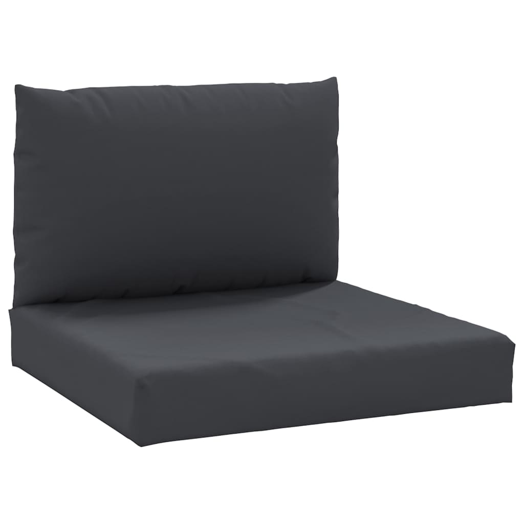 VidaXL Coussins De Palette 2 Pcs Noir Tissu Oxford