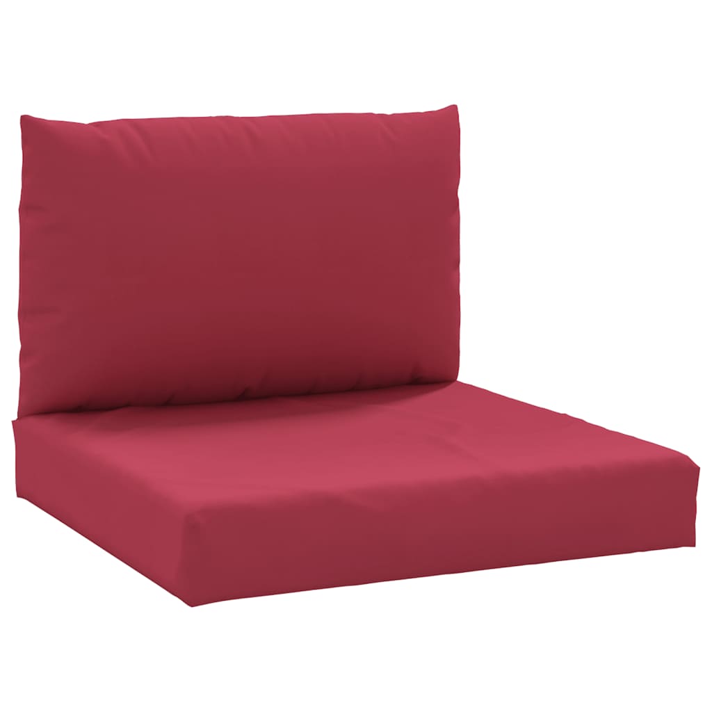

vidaXL Pallet Sofa Cushions 2 pcs Wine Red Fabric
