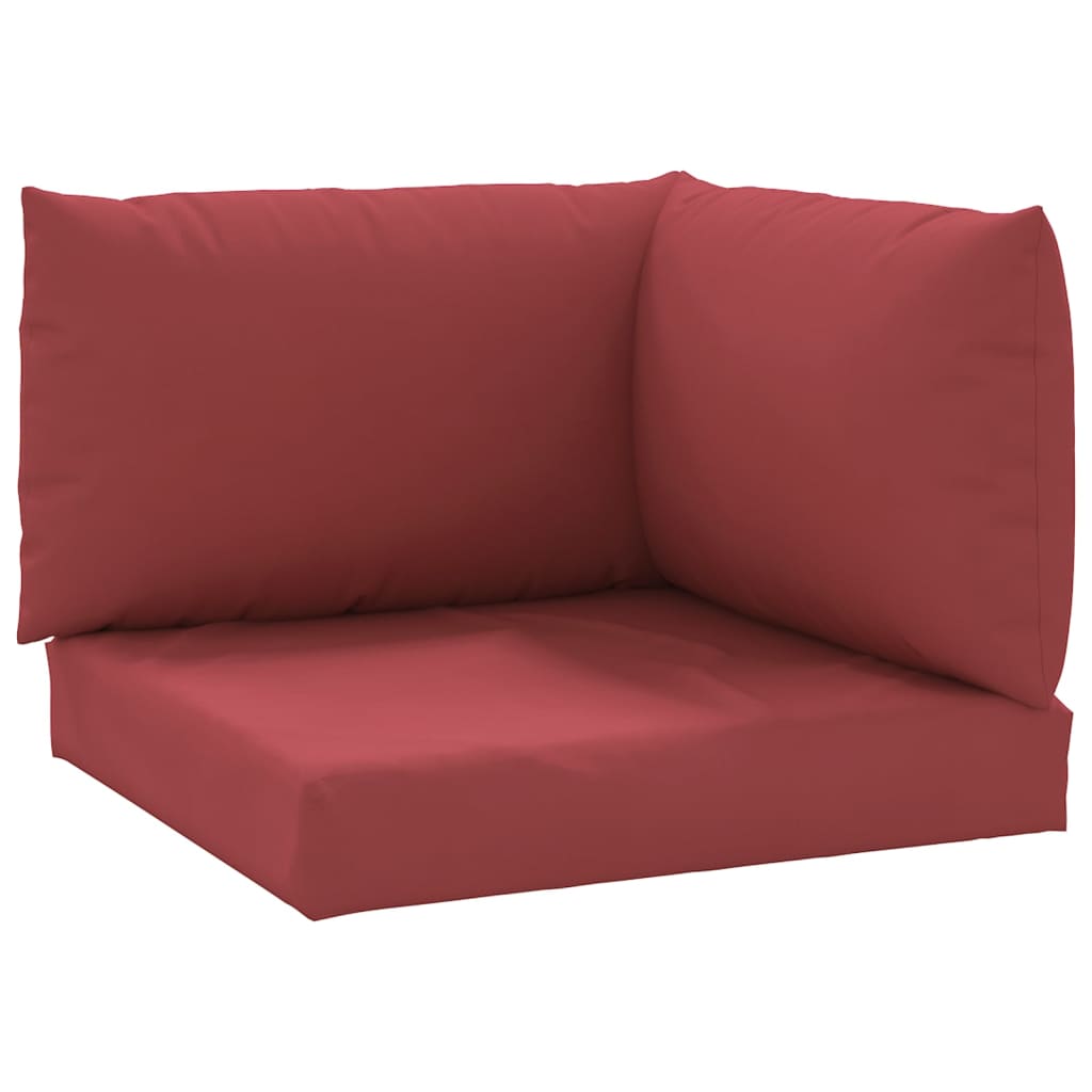 

vidaXL Pallet Sofa Cushions 3 pcs Wine Red Fabric