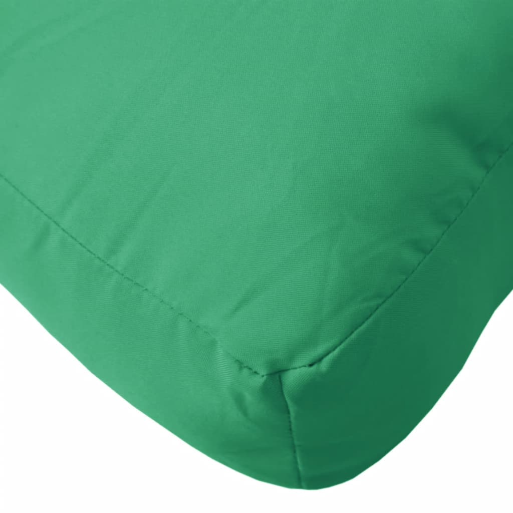 vidaXL Pallet Ottoman Cushion Green Fabric