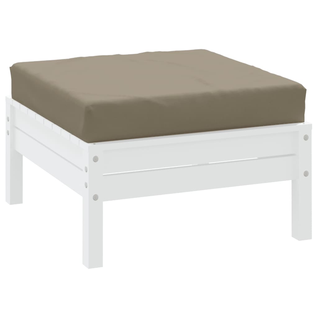 

vidaXL Vloerpalletkussen 60x60x6 cm stof taupe