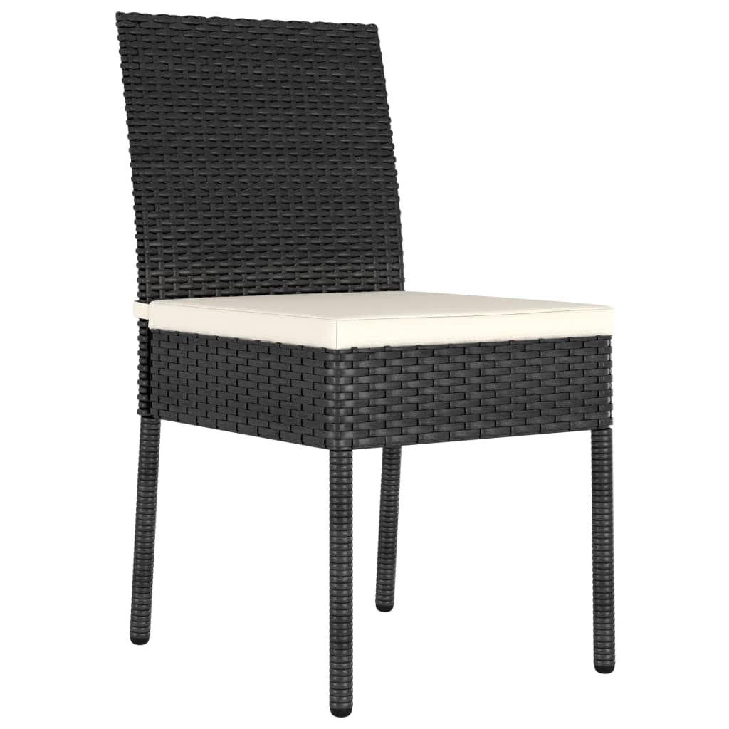 

vidaXL Tuinstoelen 2 st poly rattan zwart