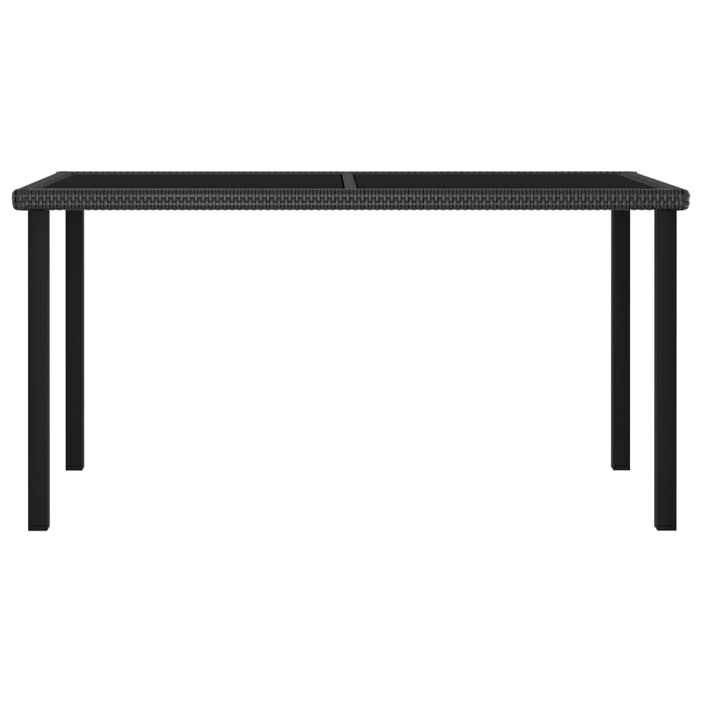

vidaXL Tuintafel 140x70x73 cm poly rattan zwart