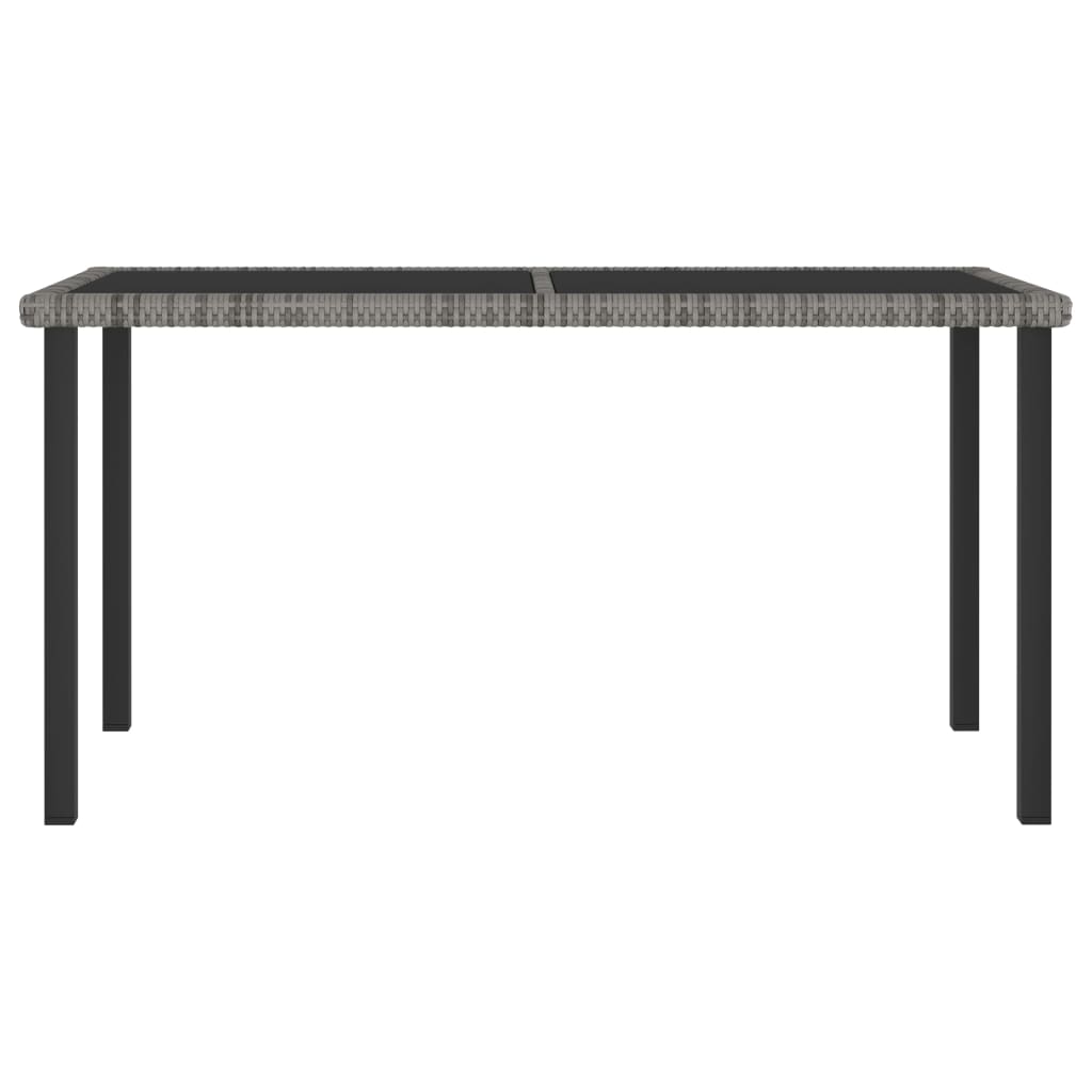 

vidaXL Tuintafel 140x70x73 cm poly rattan grijs