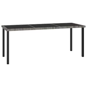 vidaXL aia s&ouml;&ouml;gilaud, hall, 180 x 70 x 73 cm, pol&uuml;rotang