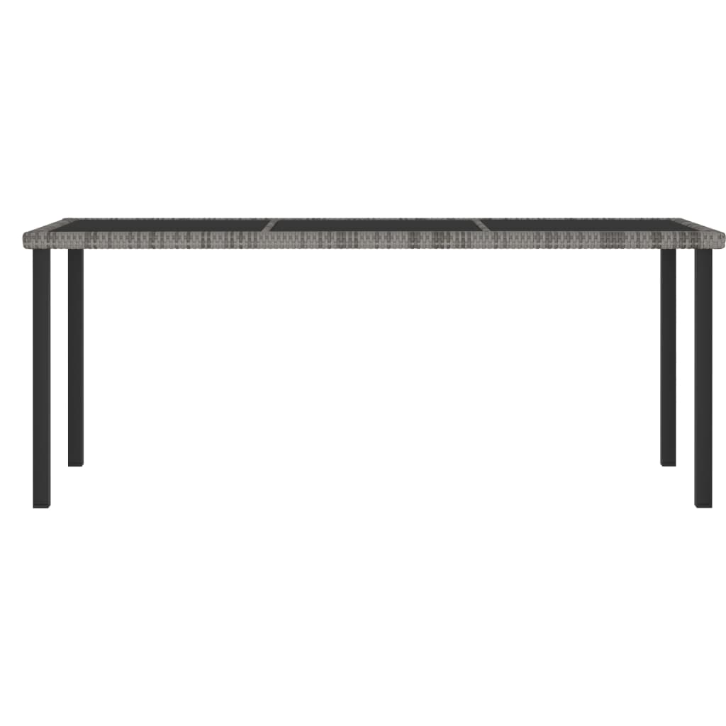 

vidaXL Tuintafel 180x70x73 cm poly rattan grijs