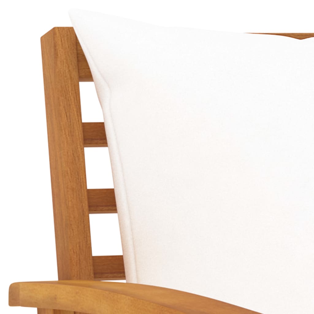 Zestaw mebli wypoczynkowych drewnianych 120x60,5x81 cm, kolor kremowy