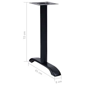 Nohy pro bistro stoly 2 ks černé 61x8x72 cm litina - obrázek 7
