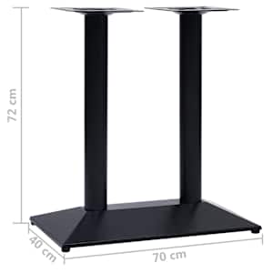 Bistro stolová noha černá 70x40x72 cm litina - obrázek 7